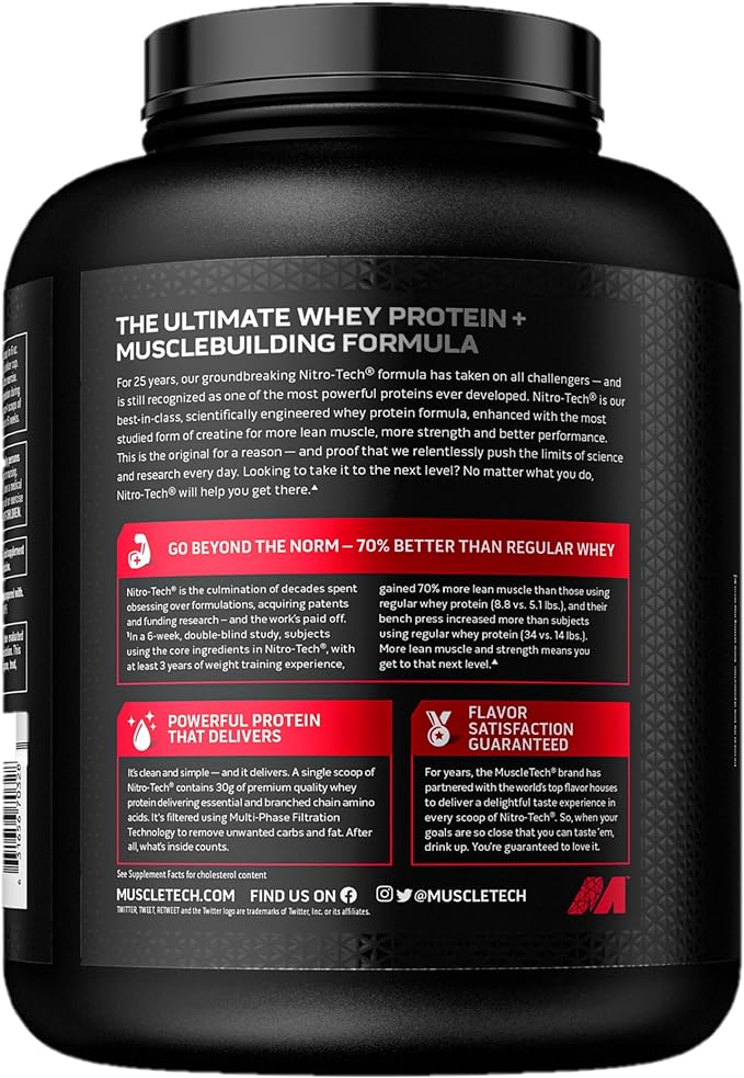 MuscleTech NitroTech Whey Protein Powder - Image 3
